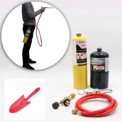 ZHUOXUAN Désherbeur Électrique, Pistolet Thermique, Brûleur De Mauvaises 3 Types De Buses, Outil Puissant De Désherbage+une Petite Pelle