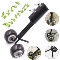 OSQI Outil De Désherbage Manuel Pour Pelouses Avec Roues Pour Désherber, Outil De Désherbage Et Outil De Désherbage De Désherbage, Nettoyage Des Mauvaises Herbes Des Allées, Trottoirs, Terrasse