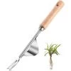OSQI Outil De Désherbage Manuel, Utilisez Un Manche En Bois Massif Et Une Bouche De Pelle En Acier Inoxydable En Forme De Y, Outils De Désherbage Pour La Transplantation De Terres Agricoles De Pelouse De Jardin (1)