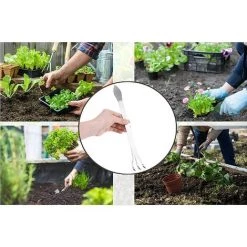YIENJAOY Bonsai Rateau En Acier Inoxydable Racine Rake 3-Prong Ameublir Le Sol Outils Bonsai Bonsa? Plantes Avec Poignée Ergonomique -Outil pour désherber Soldes 65809188 4