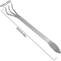 YIENJAOY Bonsai Rateau En Acier Inoxydable Racine Rake 3-Prong Ameublir Le Sol Outils Bonsai Bonsa? Plantes Avec Poignée Ergonomique -Outil pour désherber Soldes 65809188 5