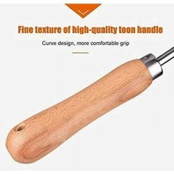 AOUGO Pelle De Désherbage De Jardin Coupe-main En Acier Inoxydable Manche En Bois Creuser Repiquage Outils De Désherbage Herbe Extracteur De Mauvaises Herbes -Outil pour désherber Soldes 65871076 3