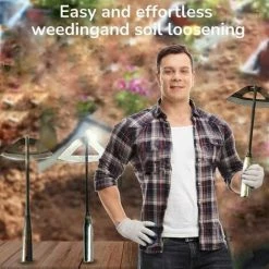 KAEJYIUT Houe De Jardin Houe Creuse Tout En Acier Trempé Avec Manche Long, Outil De Désherbage De Jardin, Ameublissement Du Sol, Outil De Jardin Houe (S) -Outil pour désherber Soldes 65875162 4