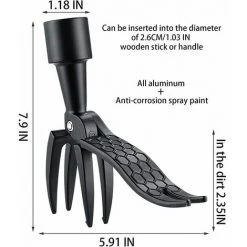ZHUOXUAN Outil De Désherbage, Sans Se Pencher Ni S'agenouiller, Outil De Désherbage à Griffes Déracinées, Outil D'extraction De Mauvaises Herbes à Long Manche 9 ZHUOXUAN Outil De Désherbage, Sans Se Pencher Ni S'agenouiller, Outil De Désherbage à Griffes Déracinées, Outil D'extraction De Mauvaises Herbes à Long Manche -Outil pour désherber Soldes 65914135 5