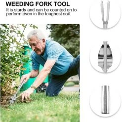 YEURIé Désherbeur Manuel En Acier Inoxydable Pour Désherber, Désherber, Pour Jardin, Pelouse, Transplantation, Jardinage, Bonsaï, Fourche De Désherbage Pour Plantation De Fleurs -Outil pour désherber Soldes 66175239 4