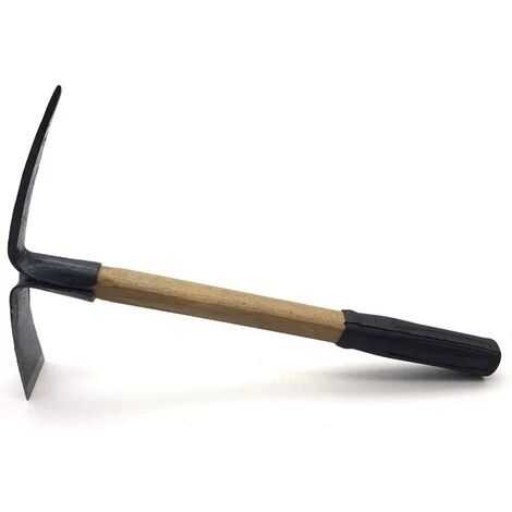 PESCE Mini Houe De Jardin à Main Outil De Désherbage à Double Tête – Houe En Acier Au Carbone/cultivateur à Dents 3 Dents Combo Outils De Jardin Avec Manche En Bois (3 Dents) 2 PESCE Mini Houe De Jardin à Main Outil De Désherbage à Double Tête – Houe En Acier Au Carbone/cultivateur à Dents 3 Dents Combo Outils De Jardin Avec Manche En Bois (3 Dents) – Image 2