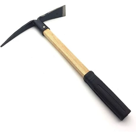 PESCE Mini Houe De Jardin à Main Outil De Désherbage à Double Tête – Houe En Acier Au Carbone/cultivateur à Dents 3 Dents Combo Outils De Jardin Avec Manche En Bois (3 Dents) 4 PESCE Mini Houe De Jardin à Main Outil De Désherbage à Double Tête – Houe En Acier Au Carbone/cultivateur à Dents 3 Dents Combo Outils De Jardin Avec Manche En Bois (3 Dents) – Image 4