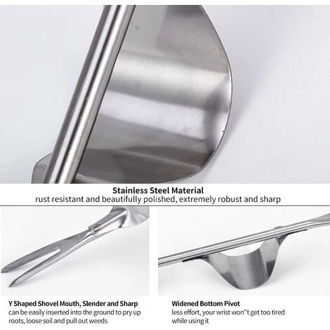 OCXIN Désherbeur En Acier Inoxydable Avec Manche En Bois Naturel, Désherbeur à Main Désherbeur Outil De Jardin Désherbeur En Acier Inoxydable Désherbeur Avec Manche En Bois Outil De Jardin Haut De Gamme Pour Creuser, Désherber, Desserrer. 3 OCXIN Désherbeur En Acier Inoxydable Avec Manche En Bois Naturel, Désherbeur à Main Désherbeur Outil De Jardin Désherbeur En Acier Inoxydable Désherbeur Avec Manche En Bois Outil De Jardin Haut De Gamme Pour Creuser, Désherber, Desserrer. – Image 3