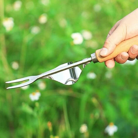 FLETéçA Désherbeurs Manuels Désherbeur Manuel Outil Gouge De Désherbage En Acier Inoxydable Avec Poignée Bois 4 FLETéçA Désherbeurs Manuels Désherbeur Manuel Outil Gouge De Désherbage En Acier Inoxydable Avec Poignée Bois – Image 4