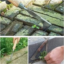 OCXIN Grattoir De Sol, Grattoir De Sol En Acier Inoxydable Avec Manche, Pour Désherber, Desserrer, Cadeau Pour Les Jardiniers -Outil pour désherber Soldes 66966333 4