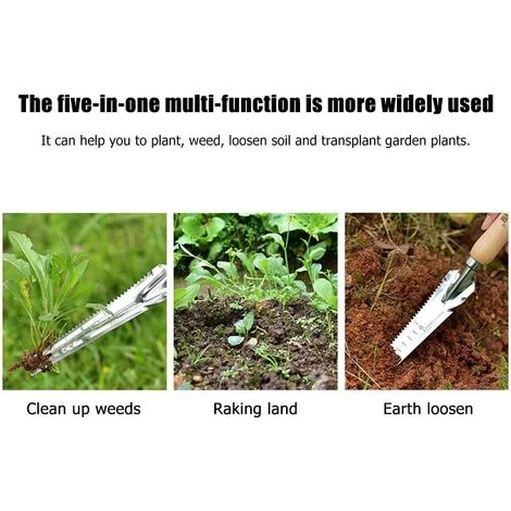 ABCRITAL 2Pcs Couteau De Tondeuse En Acier Inoxydable, Jardin Désherbant Pelle Coupe-Main En Acier Inoxydable Poignée En Bois Creuser Transplantation Outils De Désherbage 5 ABCRITAL 2Pcs Couteau De Tondeuse En Acier Inoxydable, Jardin Désherbant Pelle Coupe-Main En Acier Inoxydable Poignée En Bois Creuser Transplantation Outils De Désherbage – Image 5