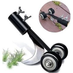 YOOUYIDA Outils De Désherbage à Roues Désherbeur De Jardin Manuel Extracteur De Mauvaises Herbes Tondeuse à Bordure De Pelouse De Thérapie Sensorielle Pour Enfants, Désherbeur Pour Crevasse