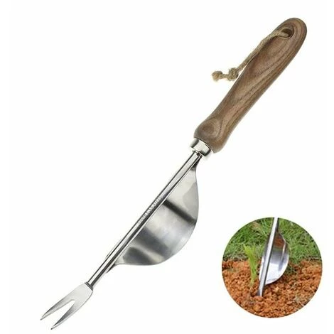 ENLENK Désherbeur Manuel En Acier Inoxydable Extracteur De Mauvaises Herbes Anti-pliage, Poignée En Bois Ergonomique Outil De Désherbage Antidérapant, Cadeau De Jardinage 1 ENLENK Désherbeur Manuel En Acier Inoxydable Extracteur De Mauvaises Herbes Anti-pliage, Poignée En Bois Ergonomique Outil De Désherbage Antidérapant, Cadeau De Jardinage