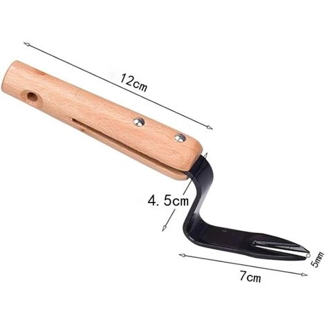 ENLENK Outil De Désherbage De Jardin, Fourche à Désherber Manuelle, Manche En Bois, Extracteur De Mauvaises Herbes En Acier Au Carbone, Outil De Désherbage, 1 Pièce 3 ENLENK Outil De Désherbage De Jardin, Fourche à Désherber Manuelle, Manche En Bois, Extracteur De Mauvaises Herbes En Acier Au Carbone, Outil De Désherbage, 1 Pièce – Image 3