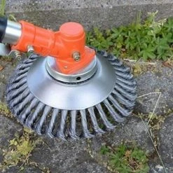 ENLENK Tête De Tondeuse à Gazon, Brosse De Rechange Pour Tête De Désherbage, Plateau De Désherbage En Métal Pour Tondeuse à Gazon, Outil Multifonctionnel D'enlèvement D'herbe (6 Pouces) -Outil pour désherber Soldes 67588313 4