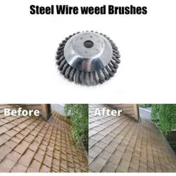 ENLENK Tête De Tondeuse à Gazon, Brosse De Rechange Pour Tête De Désherbage, Plateau De Désherbage En Métal Pour Tondeuse à Gazon, Outil Multifonctionnel D'enlèvement D'herbe (6 Pouces) -Outil pour désherber Soldes 67588313 5