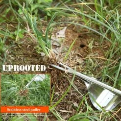 FLYME 2 Pièces En Acier Inoxydable Désherbeur à Main Qualité Supérieure Fourche Jardin Fourche Outil Jardin Désherbeur à Main Poignée Désherbage Pissenlit Extracteur -Outil pour désherber Soldes 67808320 5