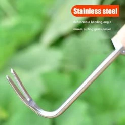FLYME Désherbeur Manuel à Ceinture Express En Acier Inoxydable En Forme De V Désherbeur à Long Manche Outils De Jardinage Pratiques -Outil pour désherber Soldes 67811196 3