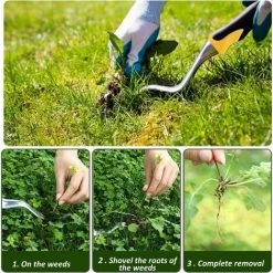 GRID COOL Désherbeur à Main De Jardin Hand Weeder Garden Caoutchouc Poignée Pelouse Cour Pour Plantation， -Outil pour désherber Soldes 68073845 5