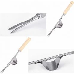 Ensoleillé 2 Pièces En Acier Inoxydable Désherbeur Désherbeur Jardin Manuel Désherbeur Outil De Désherbage Main -Outil pour désherber Soldes 68274614 4
